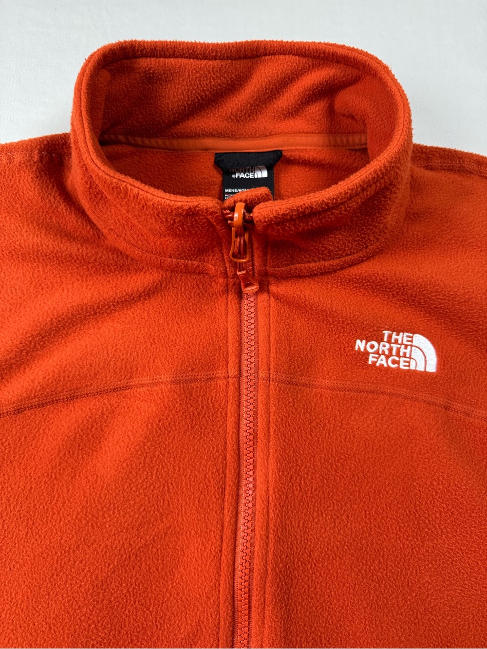 The North Face Orange Full Zip Fleece Jacket Men’s Large - Picture 6 of 12
